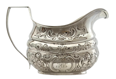 George III Silver Cream Jug. London 1810 Samuel Wheatley & John Evans I. 5.2 troy ounces.