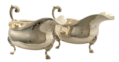 Georgian, George III, Pair of Silver Sauce Boats. London 1760 George Smith. 21.4 troy ounces.