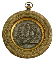 Napoleon Bonaparte Gilt Brass Roundel With Inset Medallion.