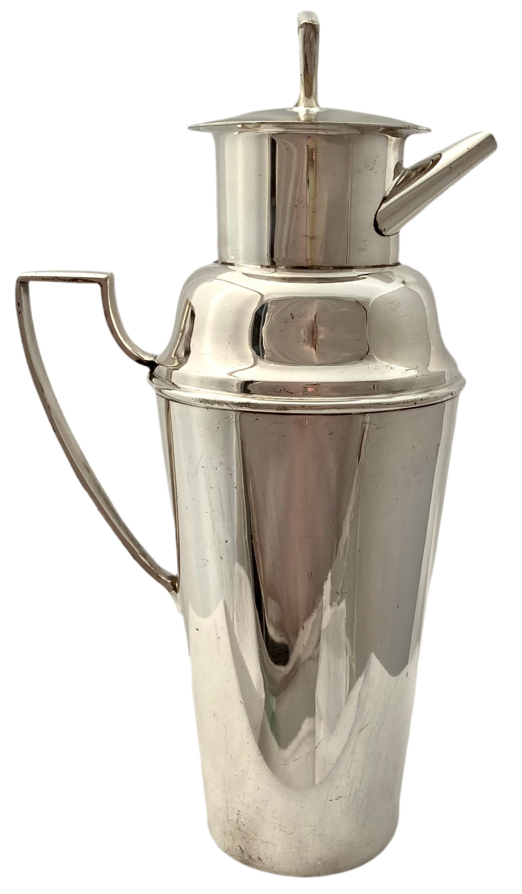 Art Deco Silver Plated Milk Churn Cocktail Shaker. Asprey of London, circa 1935.