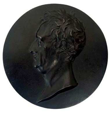 Johann Wolfgang von Goethe (1740 - 1832), Cast Iron Roundel. After Leonhard Posch.