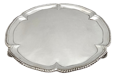 George III Hexafoil Silver Salver. London 1766. 28.5 troy ounces.