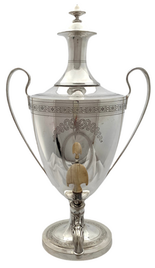 Early Victorian Silver Plated Tea Urn. Elkington, Mason & Co. 1851.