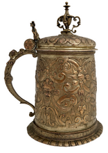 A 19th Century Gilt Copper Electrotype Copy of a 17th Century German Tankard.