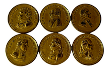 ‘Naval Victories’, An Early 19th Century Cased Set of Gilt Bronze Medalets.