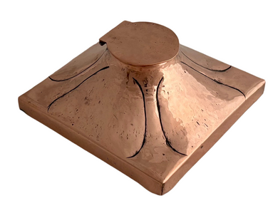 Arts & Crafts Copper Inkwell, circa 1880 - 1910.