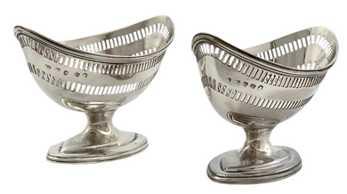 George III Pair of Silver Salts. London 1787 Thomas Shepherd. 4.8 troy ounces.