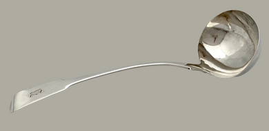 Georgian, George IV, Silver Soup Ladle. London 1820 James Dicks. 7.3 troy ounces.
