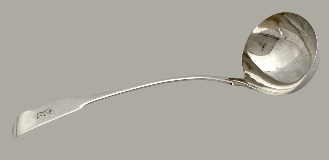 Georgian, George IV, Silver Soup Ladle. London 1820 James Dicks. 7.3 troy ounces.