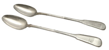 William IV Pair of Scottish Silver Basting Spoons. Glasgow 1831 Robert Gray & Son. 9.4 troy ounces.