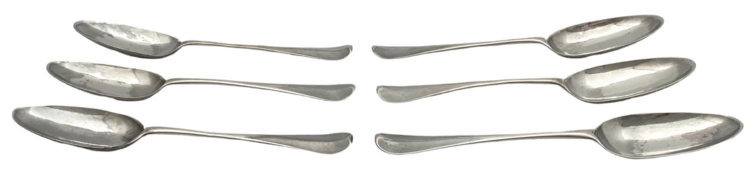 Georgian, George II, Six Hanoverian Pattern Silver Tablespoons. London 1738 John Gorham. 11 troy ounces.