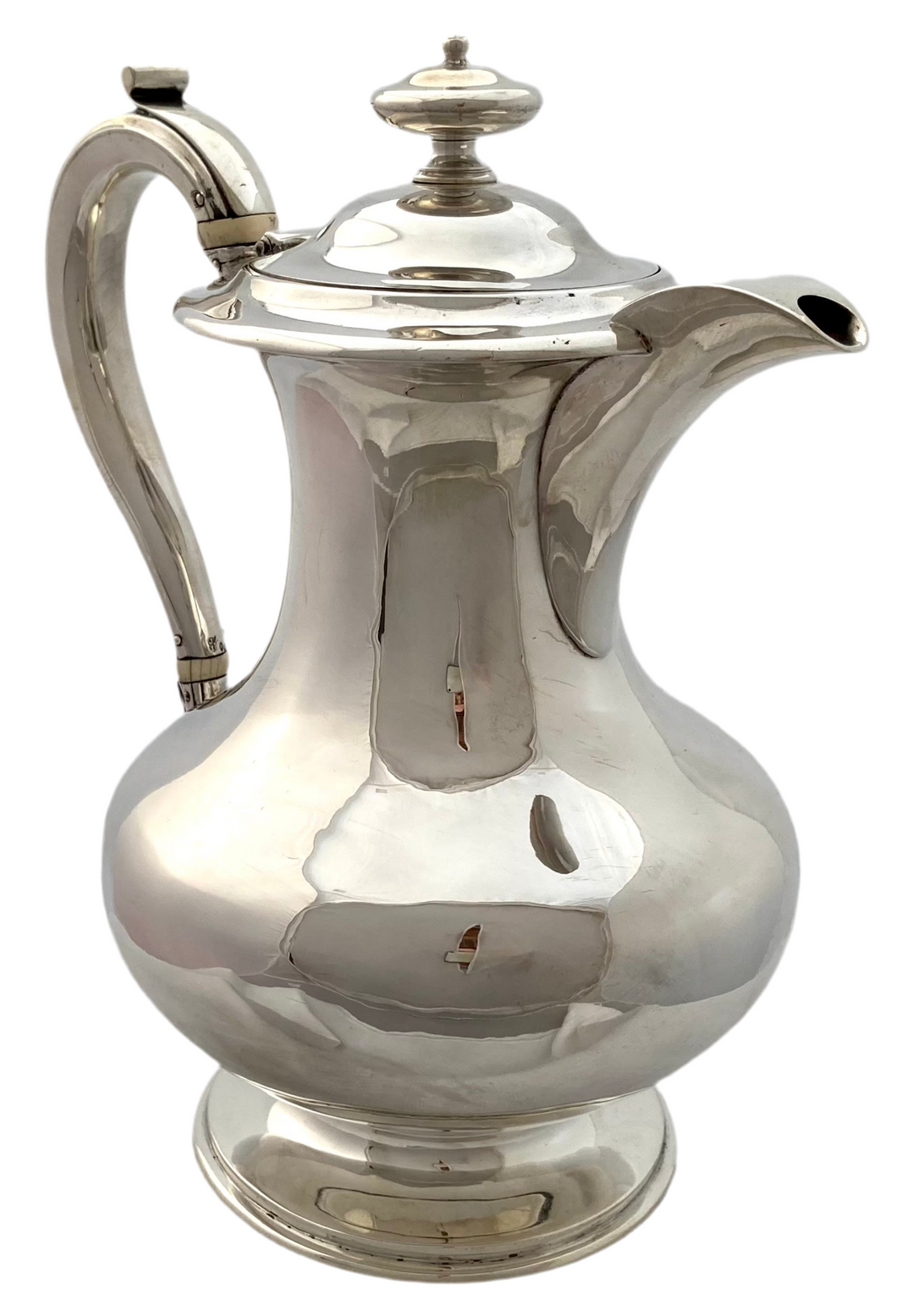 William IV Silver Hot Water Jug. London 1835 Joseph Angell I & John Angell I. 25 troy ounces.