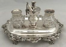 William IV Silver Inkstand. London 1837 George Frederick Pinnell. 15.4 troy ounces.