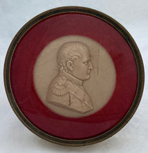 19th Century Napoleon Bonaparte Wax Portrait Profile Roundel.