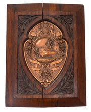 'Made From The Old Foudroyant' Oak Plaque & Copper Shield.