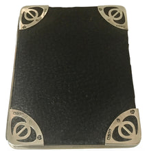 Art Nouveau Silver Mounted Leather Card Case. London 1901 Joseph Schiebner.