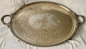 Large Victorian Silver Plated Serving tray. Thomas Wilkinson, circa 1840 - 1860.