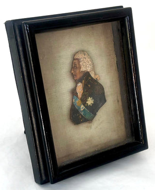 Vice Admiral Lord Horatio Nelson Early 19th Century Polychrome Wax Portrait Profile.