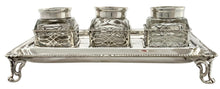George III Silver Inkstand. London 1769 Andrew Fogelberg. 18.3 troy ounces.