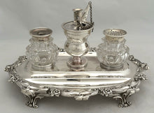 William IV Silver Inkstand. London 1837 George Frederick Pinnell. 15.4 troy ounces.