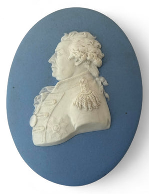 Admiral Adam Duncan, 1st Viscount Duncan, Wedgwood Jasperware Portrait Profile Medallion.