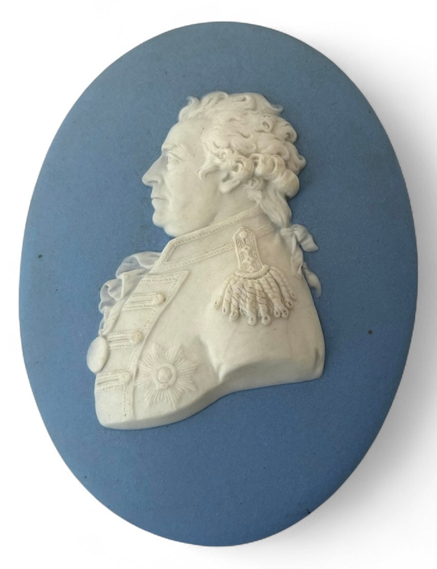 Admiral Adam Duncan, 1st Viscount Duncan, Wedgwood Jasperware Portrait Profile Medallion.