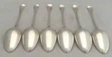 Georgian, George III, Six Silver Tablespoons. Newcastle 1802 John Langlands II. 12.5 troy ounces.