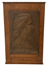 HRH Elizabeth II Bronze Portrait Profile Plaque, Royal Glasgow Institute of Fine Arts, circa 1952.