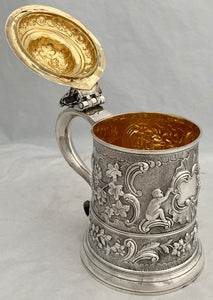 Georgian, George II, Silver Lidded Tankard. London 1748 Henry Brind. 23 troy ounces.