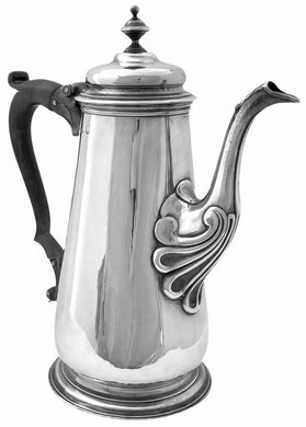 George II Silver Coffee Pot. London circa 1750, Peter Archambo II & Peter Meure. 20.7 troy ounces.