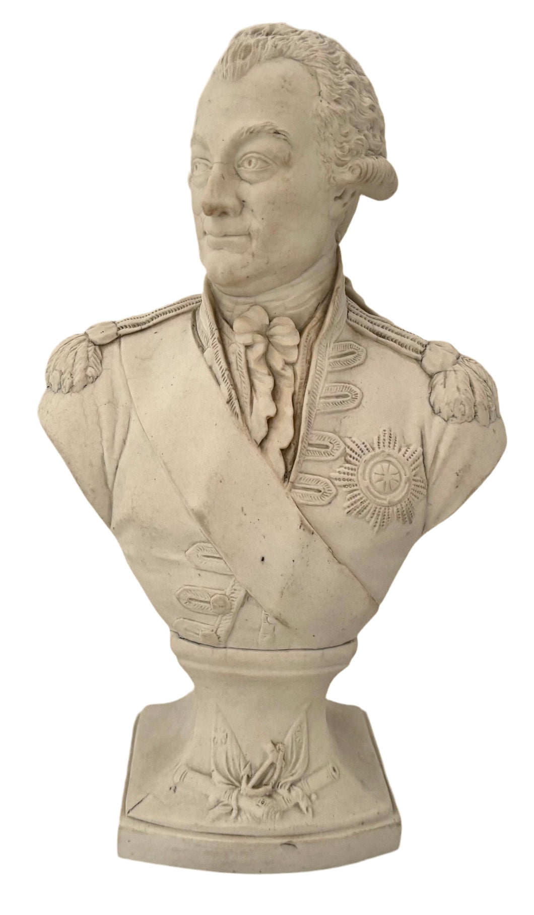 Admiral John Jervis, 1st Earl of St Vincent, 19th Century Parian Ware Bust, After Gilbert Stuart.