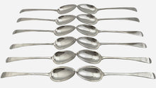 Twelve George III Silver Tablespoons. London 1783, Hester Bateman. 26.4 troy ounces.