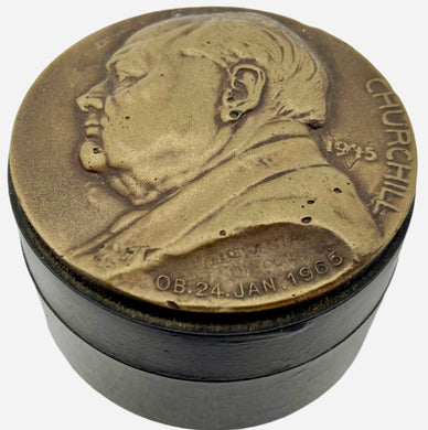 Sir Winston Churchill Medallion Snuff Box. After Artur Loewental.