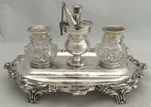 William IV Silver Inkstand. London 1837 George Frederick Pinnell. 15.4 troy ounces.