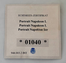 Napoleon Bonaparte Gold and Silver Plated Copper Portrait Medallion.