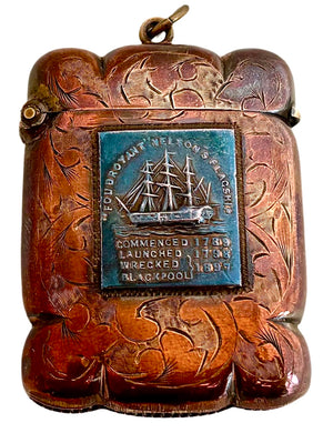 HMS Foudroyant, Vice-Admiral Viscount Nelson's Flagship, Copper Vesta Case.