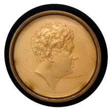 George IV Gilt Metal Portrait Profile Roundel. Stothard After Chantrey & Published by Samuel Parker, XII Argyll Place, London.