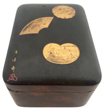 Late Victorian Chinoiserie Lacquered Box. Brock's Boudoir, Cheapside, London.