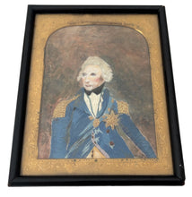 Vice Admiral Viscount Horatio Nelson Watercolour with Coloured Silks and Gilt Thread Portrait.