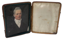 Portrait Miniature on Ivory in Fitted Leather Case. British School, circa 1830.