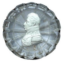 Charles X of France, 19th Century Cut Glass Sulphide Portrait Box.