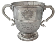 George I Silver, Britannia Standard, Cup. Arms of Donston & Emmanuel College, Cambridge. London 1716 Thomas Langford I. 30.6 troy ounces.