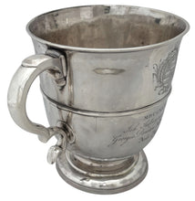 George I Silver, Britannia Standard, Cup. Arms of Donston & Emmanuel College, Cambridge. London 1716 Thomas Langford I. 30.6 troy ounces.