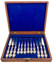 Victorian Silver Dessert Service for Six. Birmingham 1871 Hilliard & Thomason.