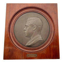 Bronze Cameograph Plaque of Edward H.R.H. Prince of Wales, Later Edward VIII, for Earl Haig's British Legion Appeal.