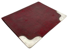Edwardian Silver Mounted Leather Document Wallet. Birmingham 1901 Charles Penny Brown.