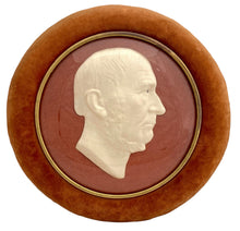 William Gladstone Silk Relief Portrait Profile Plaque.