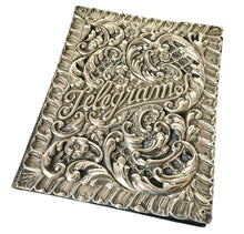 Edwardian Silver Mounted Telegrams Folder. Birmingham 1903 Synyer & Beddoes.