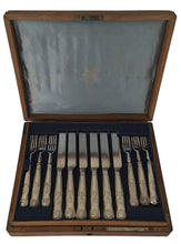 Late Victorian Silver Plated Kings Pattern Dessert Service for Twelve. Mappin Brothers, circa 1890.