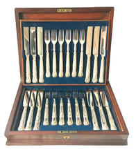 Victorian Silver Handled Dessert Service for Twelve. Martin Hall & Co. circa 1853-1862.
